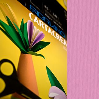 Cartoncino CartaCrea - 35 x 50 cm - 220 gr - fucsia - Fabriano - blister 10 fog…