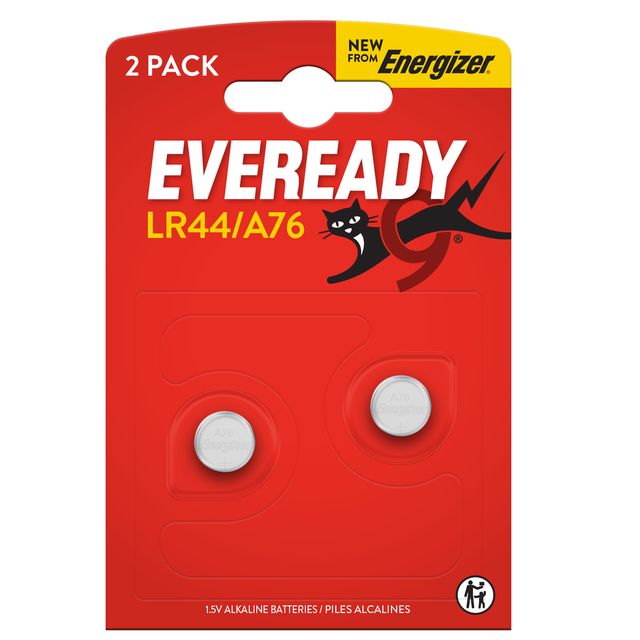 2 MICROPILE A PASTIGLIA LR44 ALCALINA 1,5V ENERGIZER