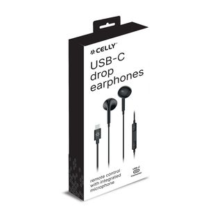 =>>DROP STEREO EARPHONES USB-C BK