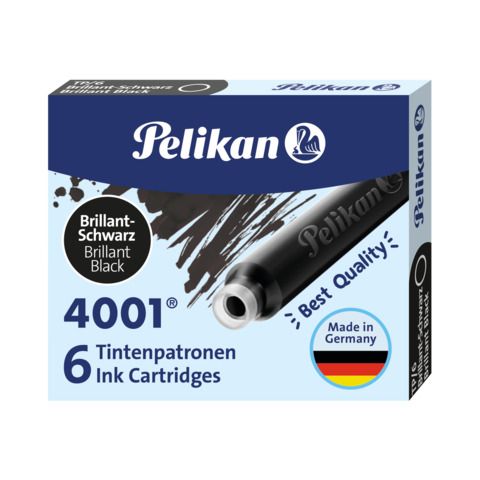 Cartucce inchiostro 4001 (TP/6) - lunghezza 39mm - nero - Pelikan - conf. 6 pez…