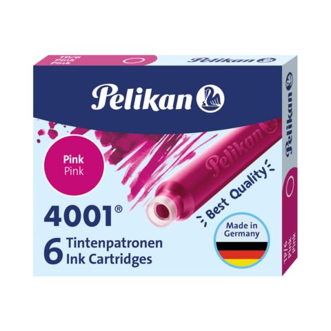 Cartucce inchiostro 4001 (TP/6) - lunghezza 39mm - rosa - Pelikan - conf. 6 pez…
