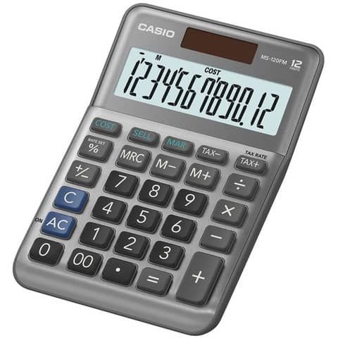 Casio - CALCOLATRICE DA TAVOLO MS-120FM-WA-EP