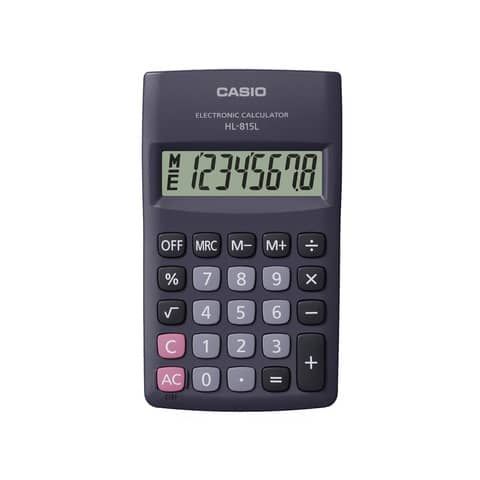 Casio HL-815L - Calcolatrice tascabile - 8 cifre - batteria - nero