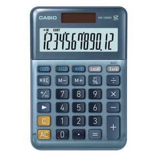 Casio MS-120EM - Calcolatrice da tavolo - 12 cifre - pannello solare, batteria