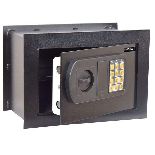 Cassaforte da muro - serratura elettronica - 33 x 20 x 23 cm - 9 kg - nero - It…