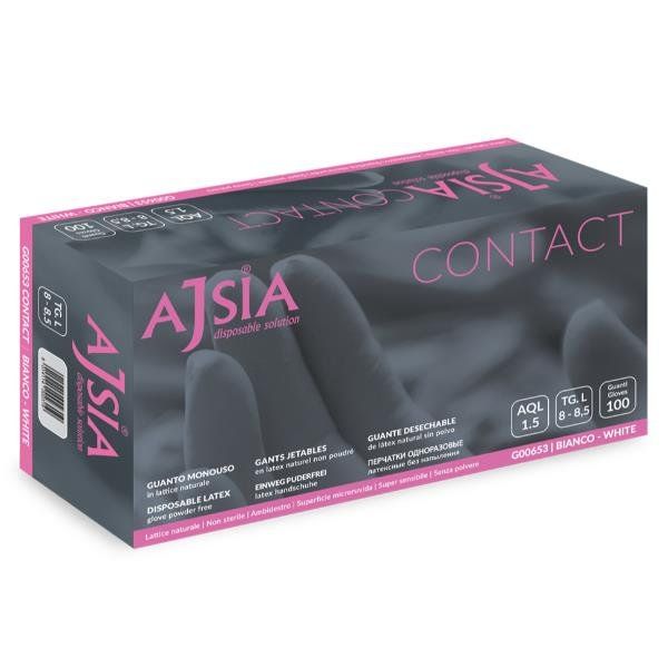 AJSIA CF100GUANTI CONTACT BIANCO 5.5GR S