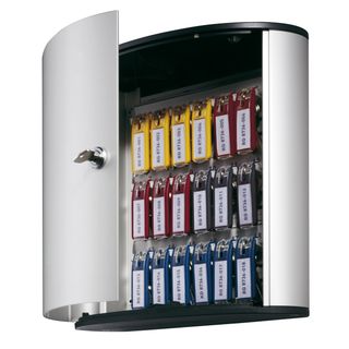 Cassetta portachiavi da parete Key Box - 30,2 x 11,8 x 28 cm - 18 posti - grigi…