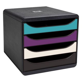 Cassettiera Big Box 4 -linea Titane - 34,7 x27,8 x 26,7 cm - 4 cassetti - color…