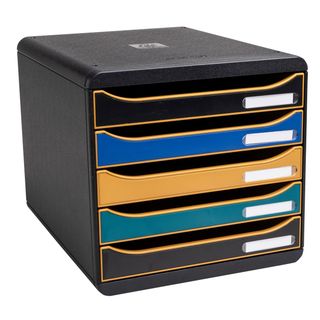 Cassettiera Big Box Plus NeoDeco - 5 cassetti - 34,7 x 27,8 x 26,7 cm - multico…