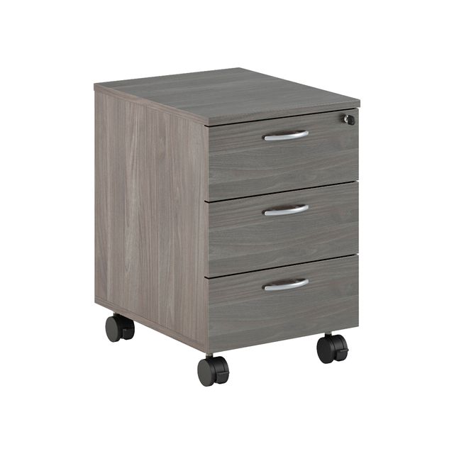 Cassettiera Easy - 3 cassetti - con ruote - 41,8 x 52 x 59,5 cm - frassino tosc…