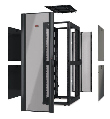 APC NetShelter SX - Rack a telaio aperto - nero - 48U - 19"