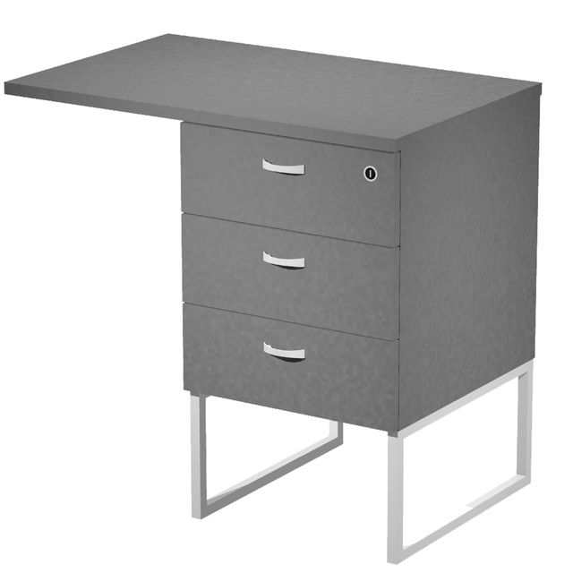 Cassettiera Essence - 3 cassetti - con supporto metal e top - 41,5 x 49,5 x 57,…