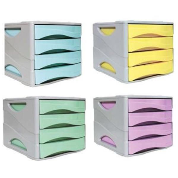 Cassettiera Keep Colour Pastel - 25 x 32 cm - cassetti 5 cm - grigio/verde - Ar…