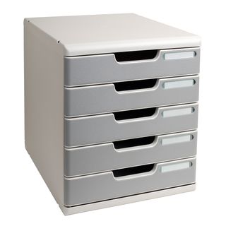 Cassettiera Modulo A4 - 28,8 x 32 x 35 cm - 5 cassetti - grigio/granito - Exaco…