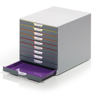 Cassettiera Varicolor - 28 x 35,6 x 29,2 cm - 10 cassetti - Durable