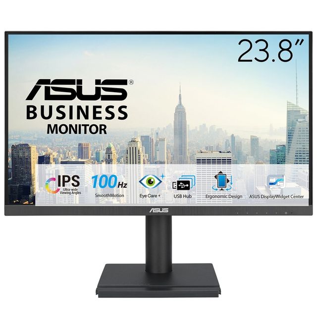 ASUS MONITOR 23,8 LED IPS 16:9 FHD 1MS 300 CDM, 100hz, PIVOT, VGA/DP/HDMI, MULT…