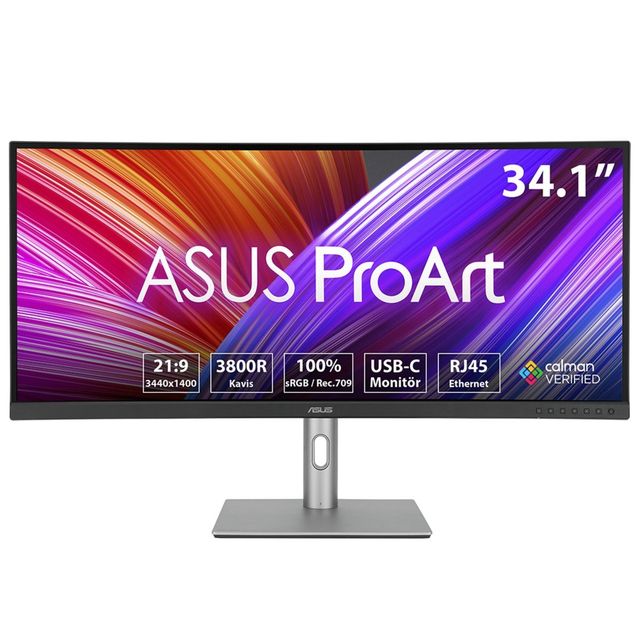 ASUS PA34VCNV ProArt Monitor UltraWide Quad HD con Hub USB e Regolazione dell'A…