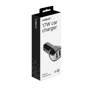 Celly - CC2USBTURBO - 2 USB-A Car Charger 17W