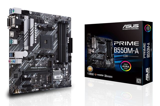 ASUS Prime B550M-A/CSM - AMD - Presa AM4 - 3rd Generation AMD Ryzen™ 3 - 3rd Ge…