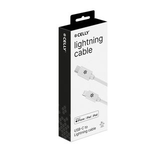 Celly - Cavo Lightning - USB-C maschio a Lightning maschio - 2 m - bianco - Sup…