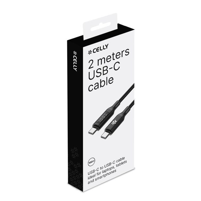Celly - Cavo USB - 24 pin USB-C (M) a 24 pin USB-C (M) - 2 m - Alimentazione US…