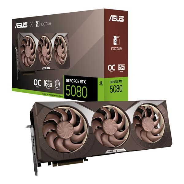ASUS RTX5080-O16G-NOCTUA, GeForce RTX 5080, 16 GB, GDDR7, 256 bit, 7680 x 4320 …