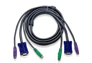 ATEN 10ft PS/2 - 3 m - PS/2 - PS/2 - VGA - Nero - 2 x 6 pin mini-DIN M - 1 x HD…