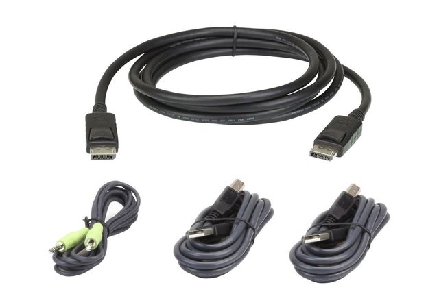 ATEN 2L-7D03UDPX4 cavo per tastiera, video e mouse Nero