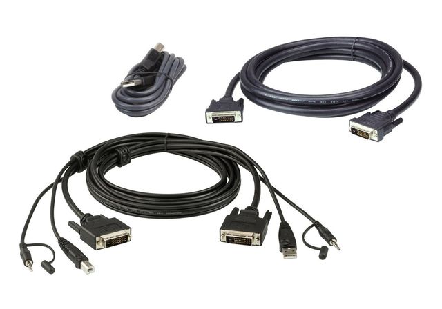 ATEN 2L-7D03UDX5 cavo per tastiera, video e mouse Nero