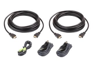 ATEN 2L-7D03UHX5 cavo per tastiera, video e mouse Nero