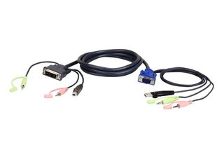 ATEN 2L-7DX2U - 1,8 m - VGA (D-Sub) + 3.5mm + USB Type-A - DVI-I + 3.5mm + USB …
