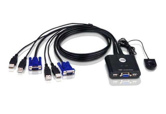 ATEN CS22U-AT switch per keyboard-video-mouse (kvm) Nero