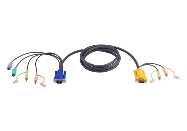 ATEN Cavo KVM PS/2 con SPHD 3 in 1 e Audio – 3 m - 3 m - PS/2 - PS/2 - VGA - Ne…