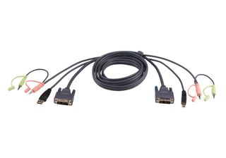 ATEN Cavo KVM USB DVI-D Dual Link – 1,8 m - 1,8 m - DVI-D - Nero - DVI-D + USB …