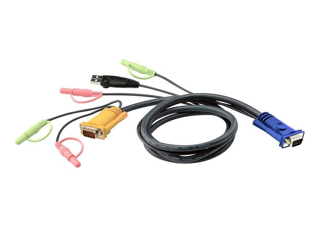 ATEN Cavo KVM USB con SPHD 3 in 1 e Audio – 3 m - 3 m - VGA - Nero - HD-15 - US…