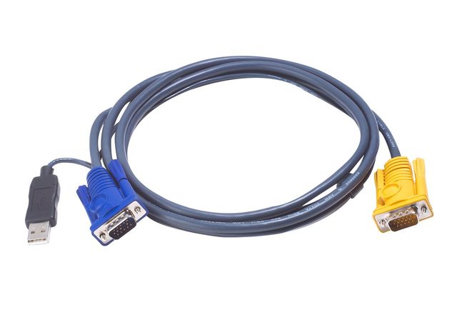 ATEN Cavo KVM USB con SPHD 3 in 1 e convertitore PS/2 a USB integrato – 3 m - 3…
