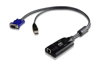 ATEN KA7175-AX cavo per tastiera, video e mouse Nero, Blu, Metallico