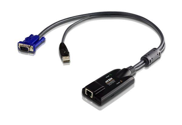 ATEN KA7175-AX cavo per tastiera, video e mouse Nero, Blu, Metallico