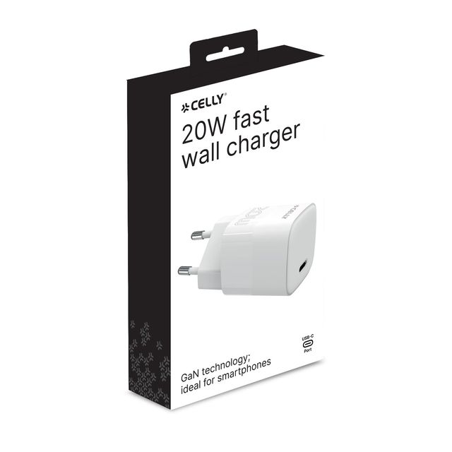 Celly - TC1USBC20WEVO - USB-C Wall Charger 20W EVO PRO POWER