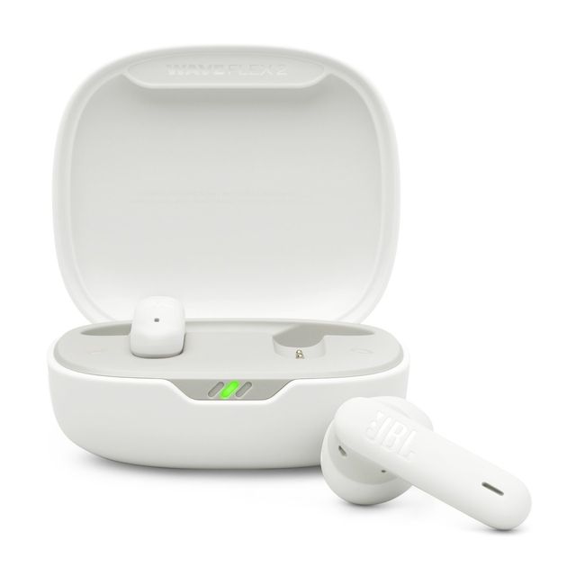 AURICOLARI BLUETOOTH WAVE FLEX 2 + CUSTODIA RICARICA - COLORE BIANCO (JBLWFLEX2…