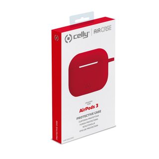 Celly Air Case - Custodia per auricolari - silicone - rosso - per Apple AirPods…