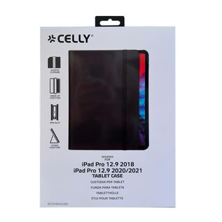Celly BookBand - Flip cover per tablet - ecopelle - nero - 12.9" - per Apple 12…
