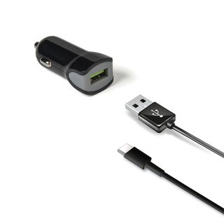 Celly CCUSBTYPEC - 12W USB-A Car Charger+USB-A to USB-C Cable TURBO