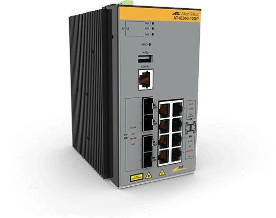 Allied Telesis AT IE340-12GP - Switch - L3 - gestito - 8 x 10/100/1000 (PoE+) +…