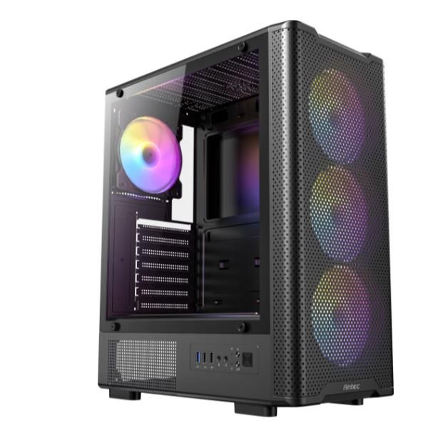 Antec VX-320 ARGB, Midi Tower, PC, Nero, ATX, ITX, micro ATX, Plastica, Acciaio…