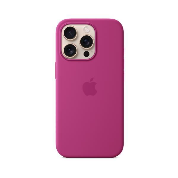 Apple - Cover per cellulare - compatibile MagSafe - silicone - fucsia - per iPh…
