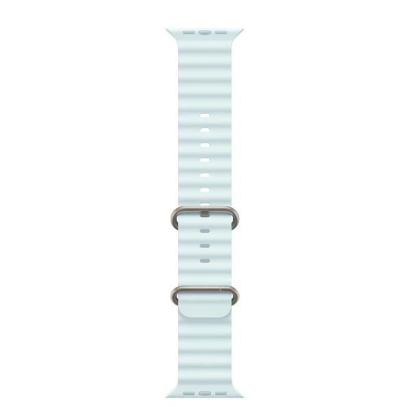 Apple Cinturino Ocean blu ghiaccio (49 mm) - Titanio naturale