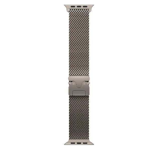 Apple Loop in maglia milanese in titanio naturale (49 mm) - Small