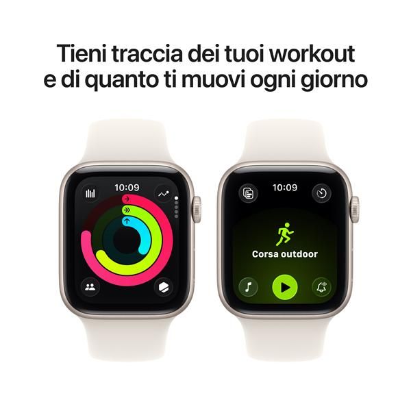 Apple Watch SE (3nd generation) SE 3 GPS 44mm Cassa Alluminio Galassia con Spor…