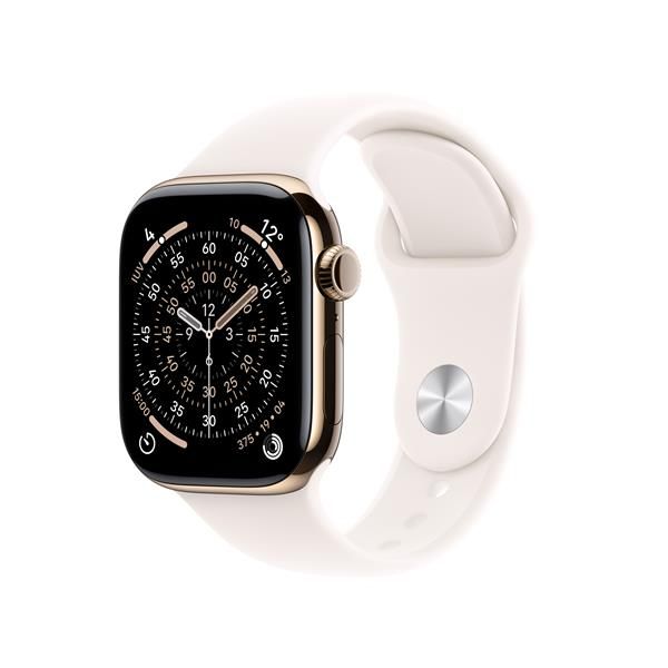 Apple Watch Series 11 GPS + Cellular 42mm Cassa Titanio Oro con Band Rosa Fard …